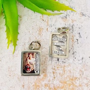 LAST ONE - Fearless Pick Up Sticks Reversible Charm